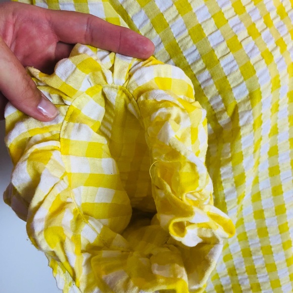 Velvet Heart Yellow Gingham Blouse Size XS - Picture 2 of 7